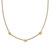 Kendra Scott Mini Elisa 3 Stone Vintage Gold Necklace - Marbled Amber Main