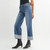 Women's Just Black Denim Scissor Cut Cuffed Slim Wide Medium Denim Blue Jeans side