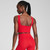 Women's Spanx Get Moving Cropped Square Neck Shelf Spanx Red Tank Top back