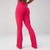 Women's Fabletics HeatherFlex High Waisted TLC Mini Flare Raspberry Fizz Heather Pink Leggings back