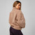 Women's Fabletics Tahoe Teddy Waffle Cone Tan/Khaki Jacket back