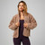Women's Fabletics Tahoe Teddy Waffle Cone Tan/Khaki Jacket