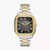 Men's Fossil Crosby Two-Tone Stainless Steel Watch - Black Dial Front
