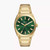 Men's Fossil Everett Gold Tone Stainless Steel Watch - Green Dial Front