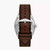 Men's Fossil Everett Leather Watch - Cream Dial Back