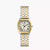 Women's Fossil Harlowe Two Tone Stainless Steel Watch - Cream Dial Front