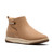 Women's Clarks Breeze Derby Ankle Boots - Camel Front Angled View