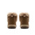 Women's Clarks Breeze Fur Ankle Boots - Dark Tan Heel View