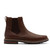 Men's Clarks Newford Easy Waterproof Boots - Beeswax Brown Outer Side