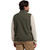 Men's Free Fly Gridback Fleece Vest Dark Forest Green Back View Of Model