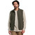 Men's Free Fly Gridback Fleece Vest Dark Forest Green Front On Model