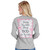 Women's Simply Southern Long Sleeve Rest T-Shirt - Sport Grey Back View On A Model