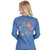 Girl's Simply Southern Long Sleeve Friend T-Shirt - Iceland Blue Back View On A Model