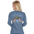 Girl's Simply Southern Long Sleeve Love T-Shirt - Iceland Blue Back View On A Model