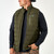 Men's Burlebo Puffer Vest Mallard Green Front Model