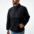 Men's Burlebo Sherpa Full Zip Jacket Black Front Of Model View