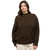Women's Blu Pepper Mock Neck Long Sleeve Knit Sweater - Plus Size Brown Front Model