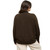 Women's Blu Pepper Mock Neck Long Sleeve Knit Sweater - Plus Size Brown Back Model