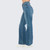 Women's Judy Blue Highwaisted Raw Cut Hem Straight Medium Wash Blue Jeans side