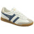 Women's Gola Classics Torpedo Leather Sneakers - Off White Moonlight Blue Gold Front Angled View