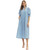 Women's Entro Solid V-Neck Midi Dress Chambray Main