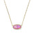 Kendra Scott Elisa Pave Frame Gold Short Pendant Necklace - Pink Opalescent Pendant Detail