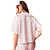 Women's Peach Love California Gingham Printed Satin Pajama Set - Light Pink Back Model View