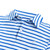 Boys' Southern Tide Driver Ocean Hill Stripe Performance Polo - Surf Blue Collar Detail