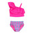 Little Girls' RuffleButts Ruffle Tankini 2 Piece Swimsuit Neon Sorbet Cane Main