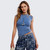 Women's Free People Ever Had Indigo Blue T-Shirt