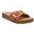 Women's Corkys Road Trip Slide Sandals Cognac Brown Front Angled View