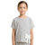 Girls' Hayden Bow Trimmed Split Hem Knit Light Grey T-Shirt
