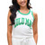 Women's Lulu Mac Tank Top Green Front Model View