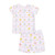 Girls' Angel Dear Loungewear Set Spring Bloom Bow Trellis Front View Of Top And Bottoms