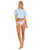 Women's Ocean Drive Garment Dyed T-Shirt Tropical Blue Front Model View