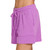 Women's Zenana Raised Rib Short Sleeve Tee And Shorts Set Spring Violet Purple Side Shorts Detail