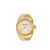 Women's Fossil Two Tone Stainless Steel Ring Watch - Gold Top View