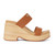 Women's Reef Sunset Ibiza Wedge Leather Brown Sandal side