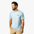 Men's AFTCO Greetings Sun Protection T-Shirt Airy Blue Heather Front