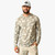 Men's AFTCO Long Sleeve Ocean Bound Print Hooded Performance Shirt Sand Grouper Camo Main