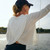 Women's Free Fly Bamboo Shade Crossover Bright White Shirt lifestyle back