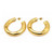Erin Gray Allure 38mm Brushed Gold Organic Hoop Earrings Main
