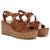 Women's Blowfish Aurora Platform Wedge Sandals Scotch Brown Front Angled Pair