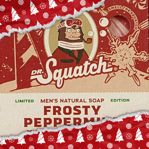 2-Pack of Dr Squatch Frosty Peppermint Mens Natural Limited Edition Bar Soap