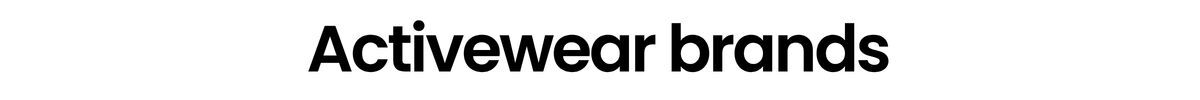 Activewear brands