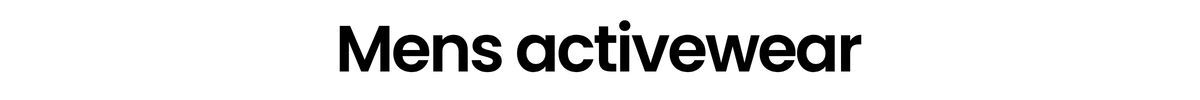 Mens activewear