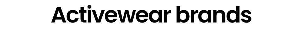 Activewear brands