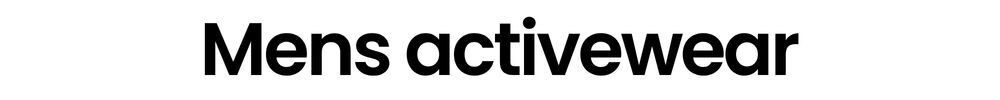 Mens activewear