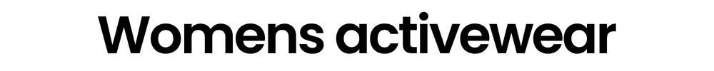 Womens activewear
