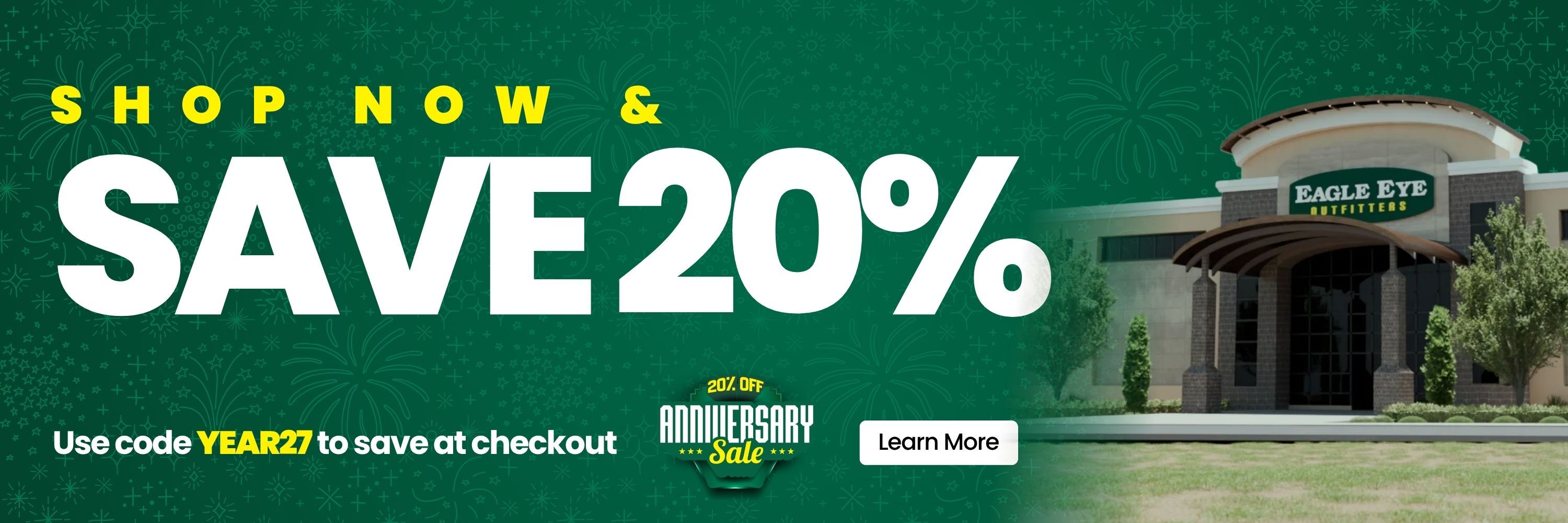 Shop Now & Save 20% with our Anniversary Sale. Use Code Year27 to save at checkout. Click to Learn More.